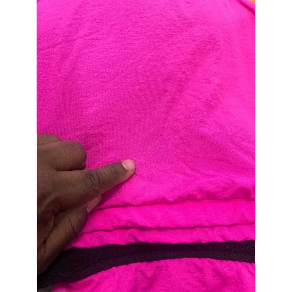 The North Face Jacket Mens Medium Pink Black Colorblock Fleece 1/2 Zip Gorpcore